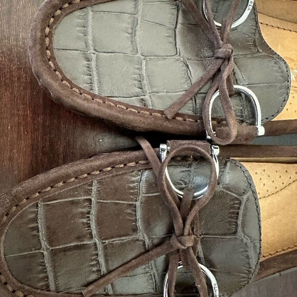 Ralph Lauren leather loafer In brown size 6B new - Picture 10 of 14